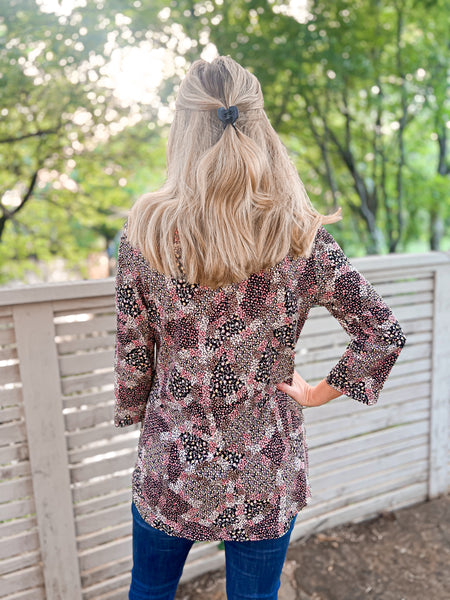 Cameron Delicate Floral Print Top - Ribbons and Spice Boutique