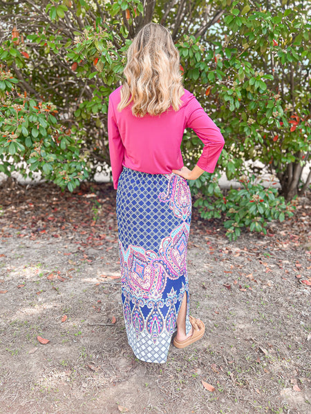 Pamela Paisley Maxi Skirt - Ribbons and Spice Boutique