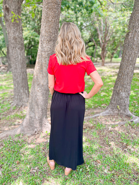 Reese Black Maxi Skirt - Ribbons and Spice Boutique