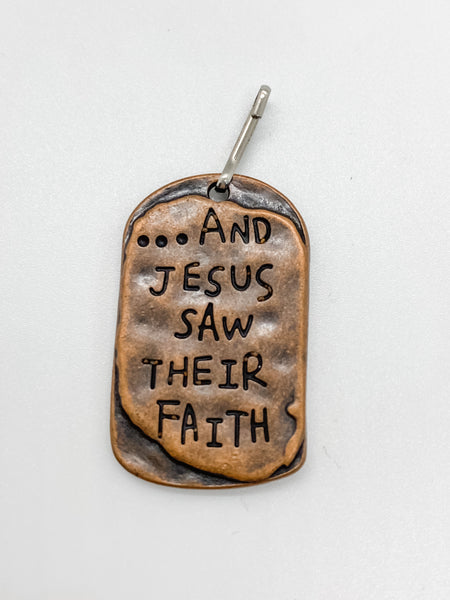 Copper Colored Faith Charm - Ribbons and Spice Boutique