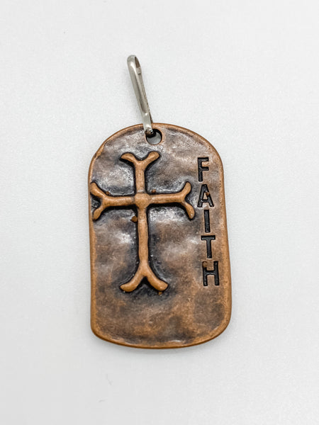 Copper Colored Faith Charm - Ribbons and Spice Boutique
