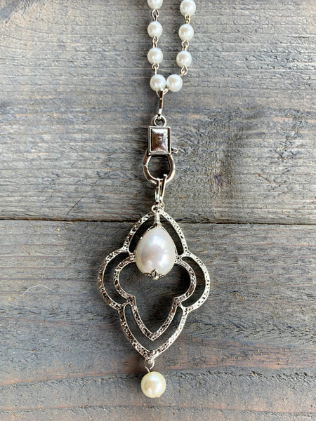 Classic Pearl Necklace - Ribbons and Spice Boutique