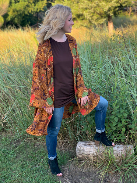 Veronica Solid Chocolate Top - Ribbons and Spice Boutique