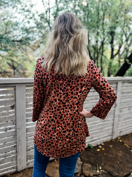 Kenna Animal Print Top - Ribbons and Spice Boutique