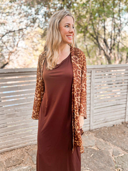 Scarlett Hazy Animal Print Kimono - Ribbons and Spice Boutique