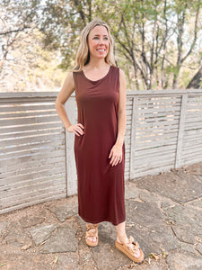 Lisa Brown Maxi Dress - Ribbons and Spice Boutique