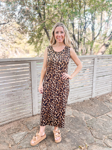 Paige Leopard Maxi Dress - Ribbons and Spice Boutique