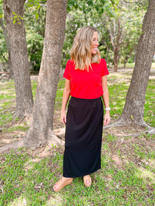 Reese Black Maxi Skirt - Ribbons and Spice Boutique