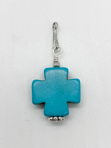 Blue Turquoise Color Small Cross - Ribbons and Spice Boutique