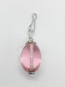 Light Pink Iridescent Oval Stone - Ribbons and Spice Boutique