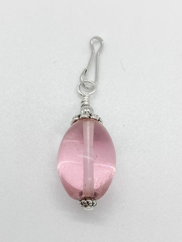 Light Pink Iridescent Oval Stone - Ribbons and Spice Boutique