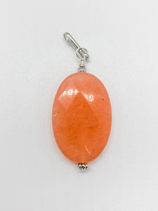 Pink Coral Oval Stone - Ribbons and Spice Boutique