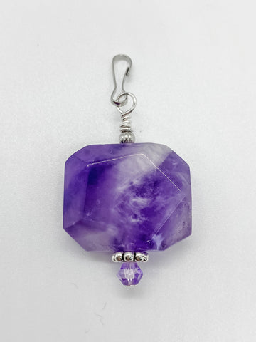 Purple Octagon Stone - Ribbons and Spice Boutique
