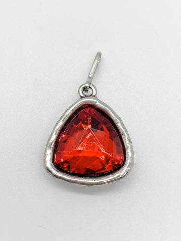 Ruby Color Stone with Silver Trim - Ribbons and Spice Boutique