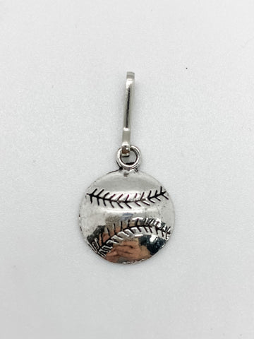 Silver Color Baseball Charm - Ribbons and Spice Boutique