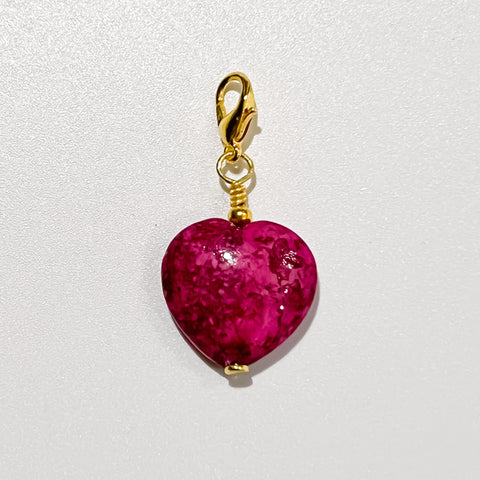 Pink Heart Stone with Gold Color - Ribbons and Spice Boutique