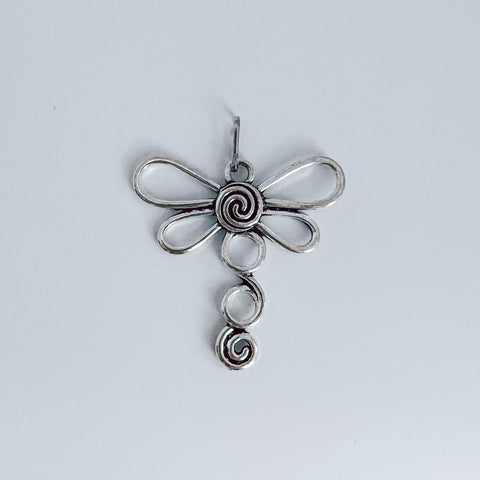 Large Silver Butterfly Charm - Ribbons and Spice Boutique