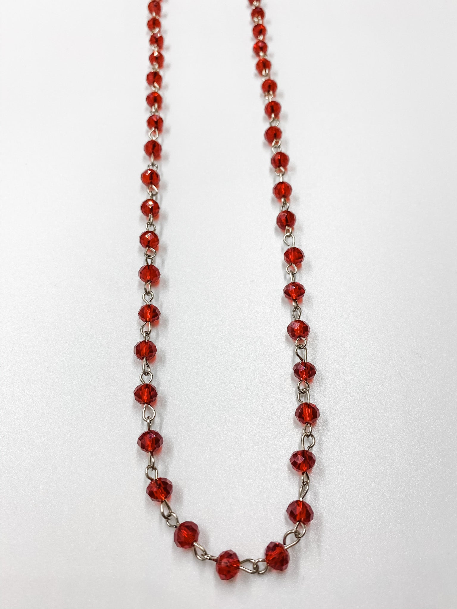 Ruby Red Colored Iridescent Chain - Ribbons and Spice Boutique