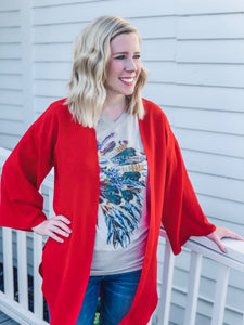 Ruby Red Kimono - Ribbons and Spice Boutique