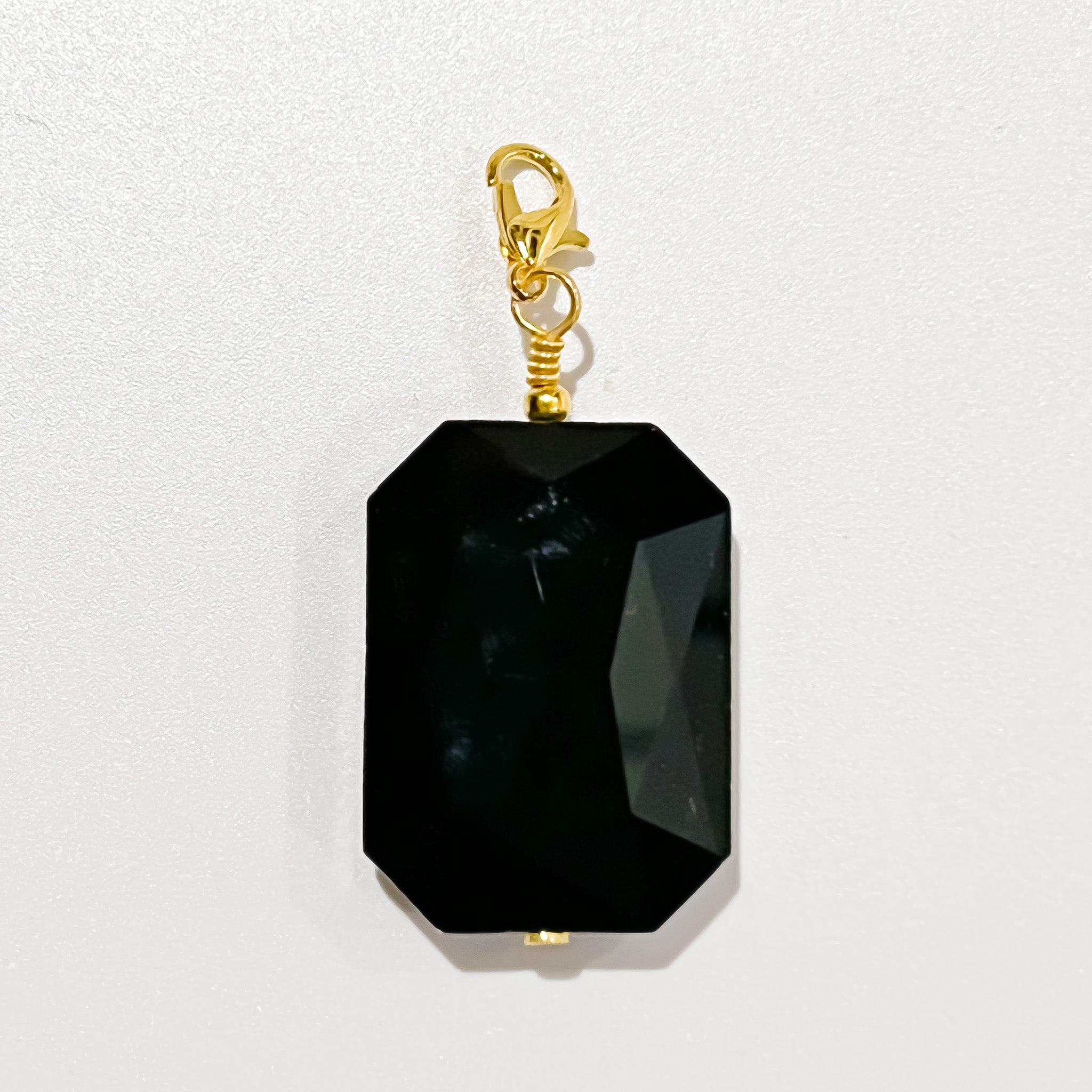 Black Octagon Stone with Gold Color - Ribbons and Spice Boutique
