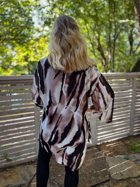 Kennedy Animal Print Kimono - Ribbons and Spice Boutique