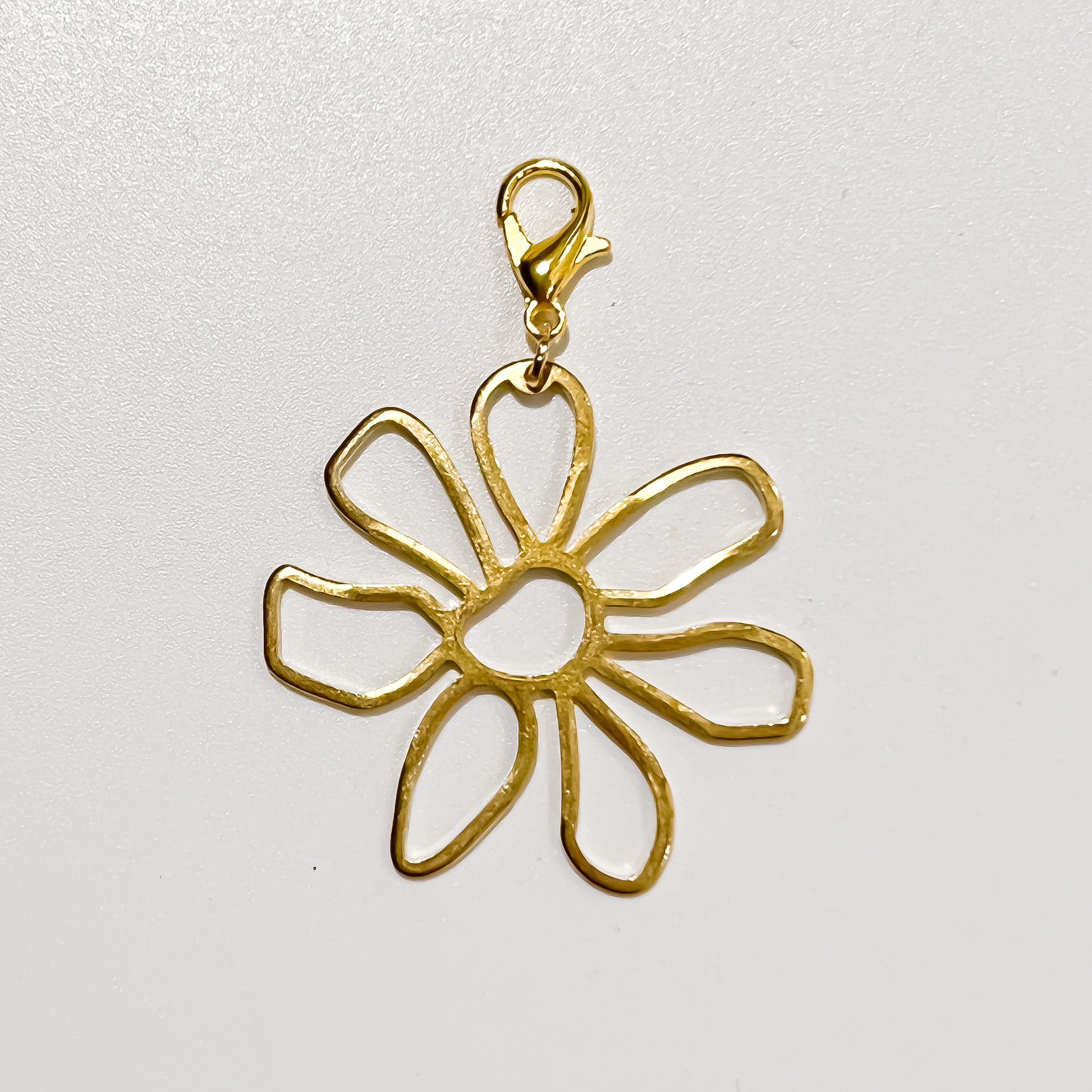 Gold Color Large Flower Charm - Ribbons and Spice Boutique