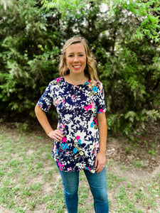 Molly Multicolor Floral Top - Ribbons and Spice Boutique