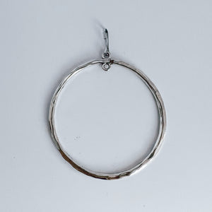 Large Silver Hoop Charm - Ribbons and Spice Boutique