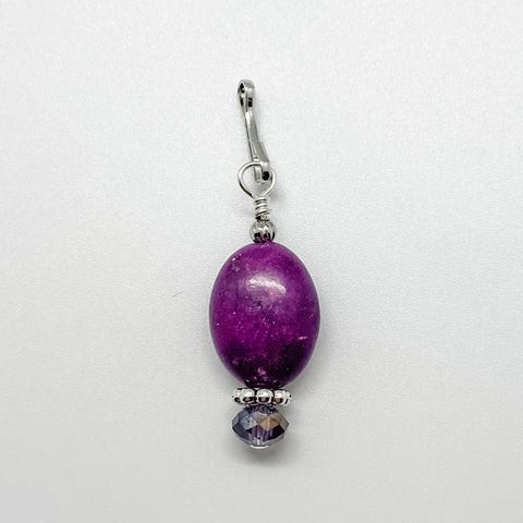 Purple Oval Stone - Ribbons and Spice Boutique