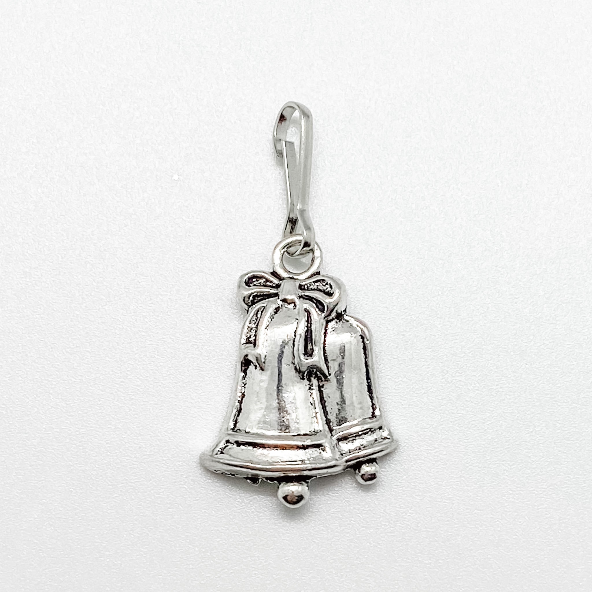 Silver Color Holiday Bells Charm - Ribbons and Spice Boutique