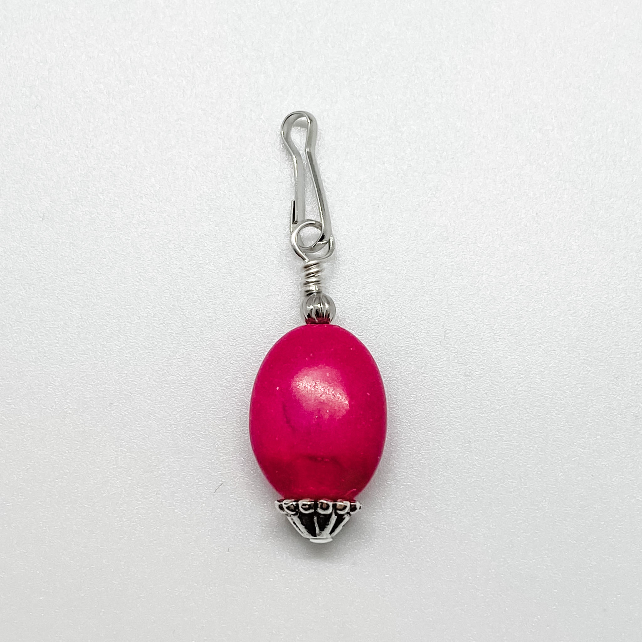 Hot Pink Oval Stone - Ribbons and Spice Boutique